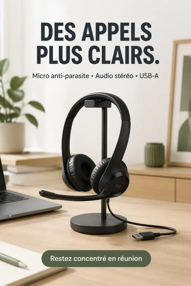 Casque micro filaire USB Logitech H390