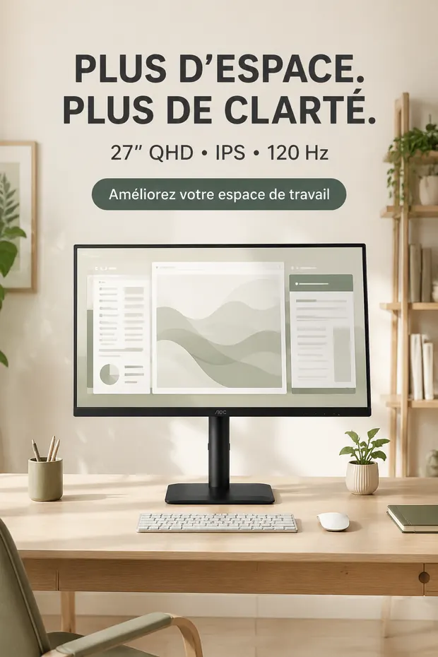 Écran AOC Q27E4U 27 pouces QHD