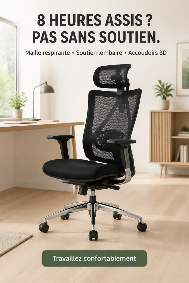 Fauteuil de bureau ergonomique SIHOO M57 noir