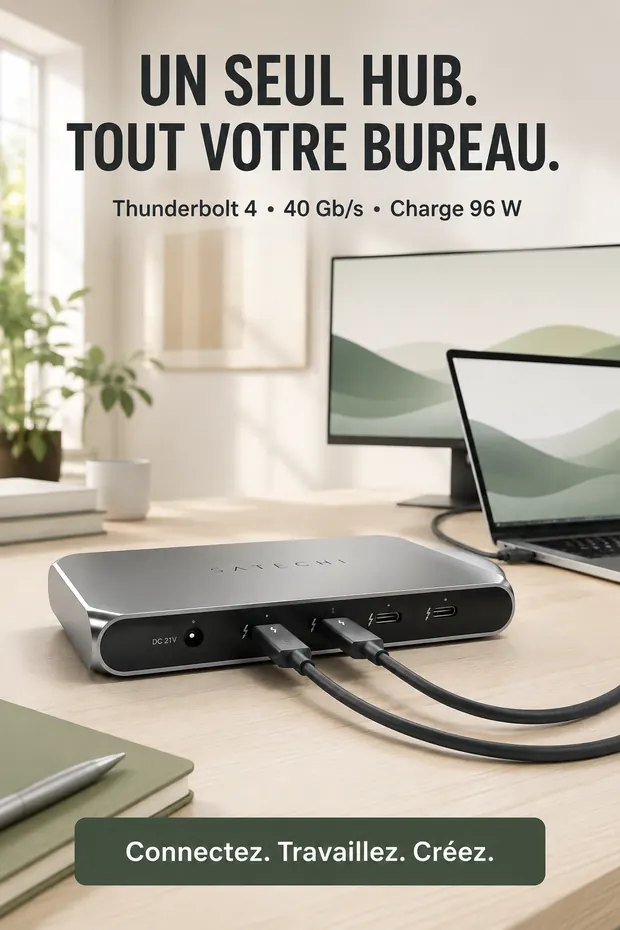 Station d’accueil Satechi Thunderbolt 4 Slim Hub Pro