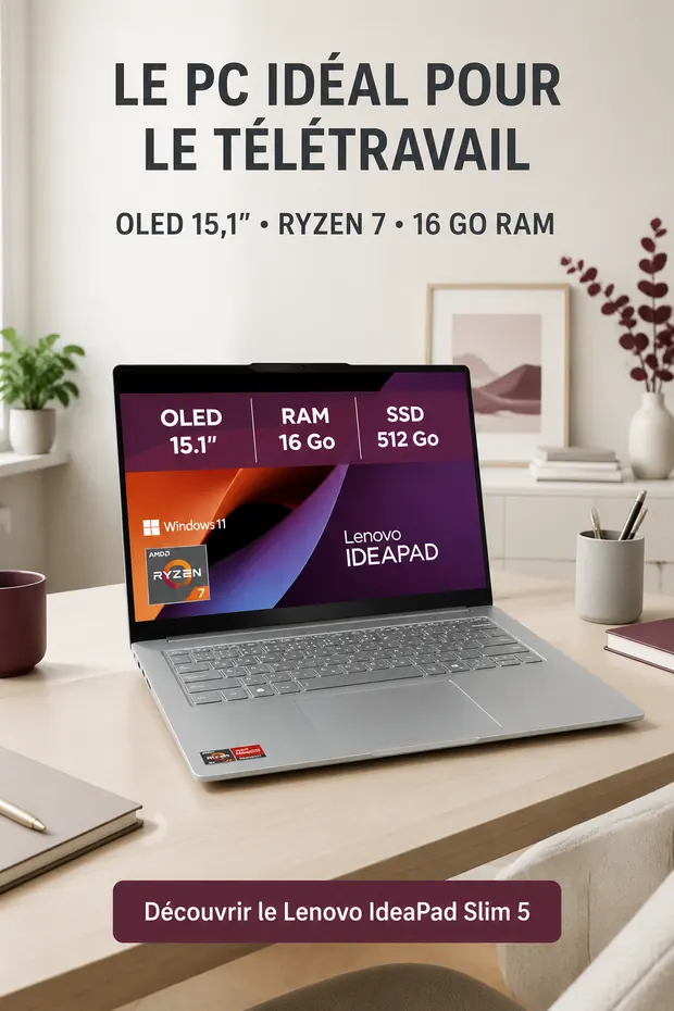 Lenovo IdeaPad Slim 5 pour le télétravail